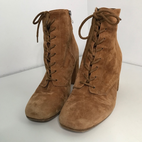 VINCE Leather Ankle Boots Lace Up Women's 9 - Picture 1 of 12